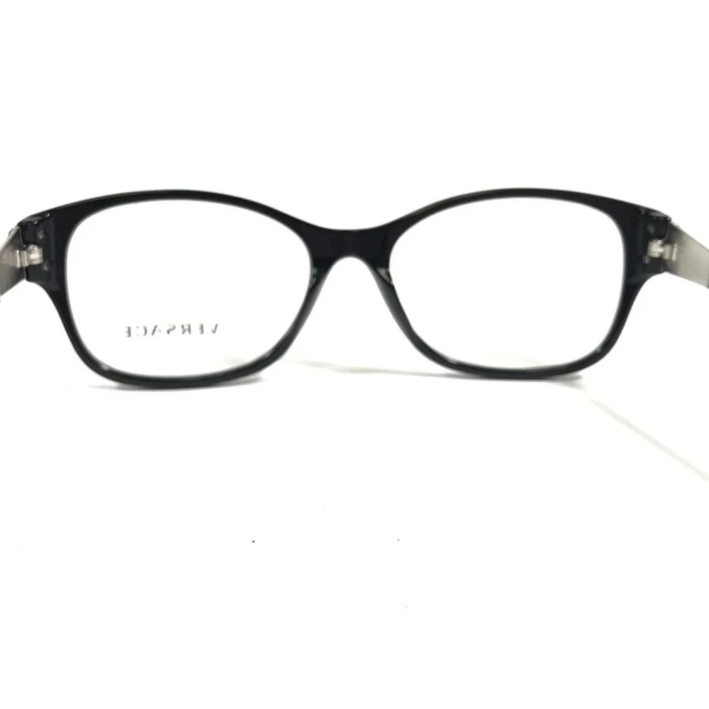 Versace MOD. 3168-B 5050 Eyeglasses Frame Black Silver Round Cat Eye 54-17-135